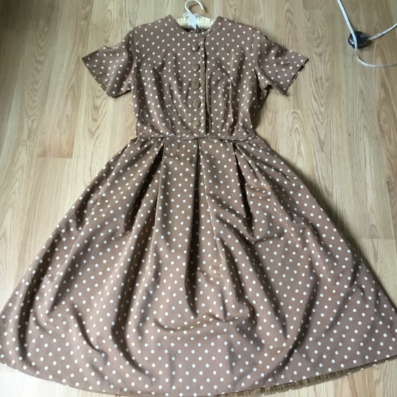 1950’s true vintage polka dot dress - Picture 3 of 14